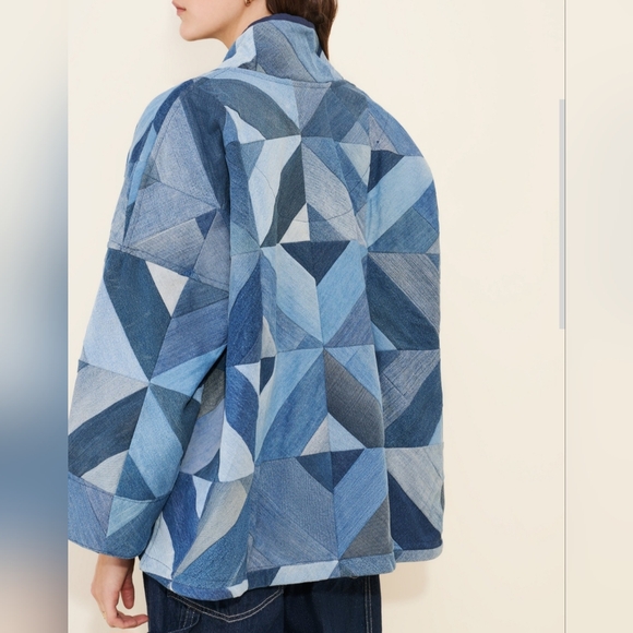 Free People Sissel Edelbo Patchworked Denim Jacket - Picture 4 of 9